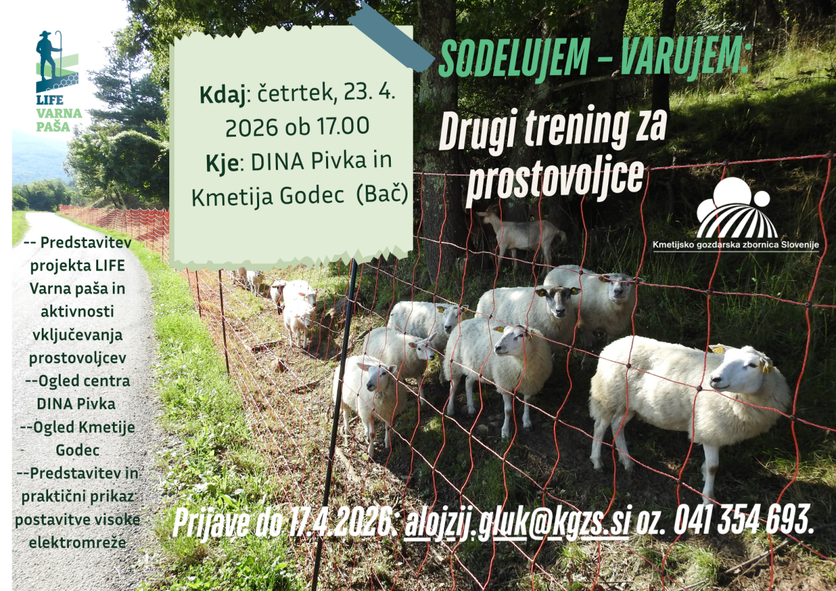 SODELUJEM – VARUJEM drugi trening za prostovoljce_vabilo2